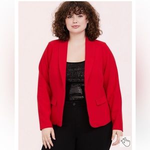 TORRID RED OPEN FRONT BLAZER SIZE 1 Blood Red